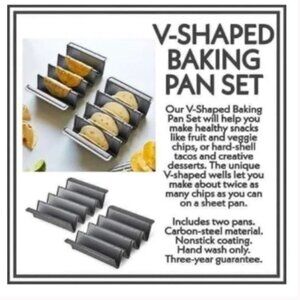 Pampered Chef V-Shaped Baking Pan Set - set of 2